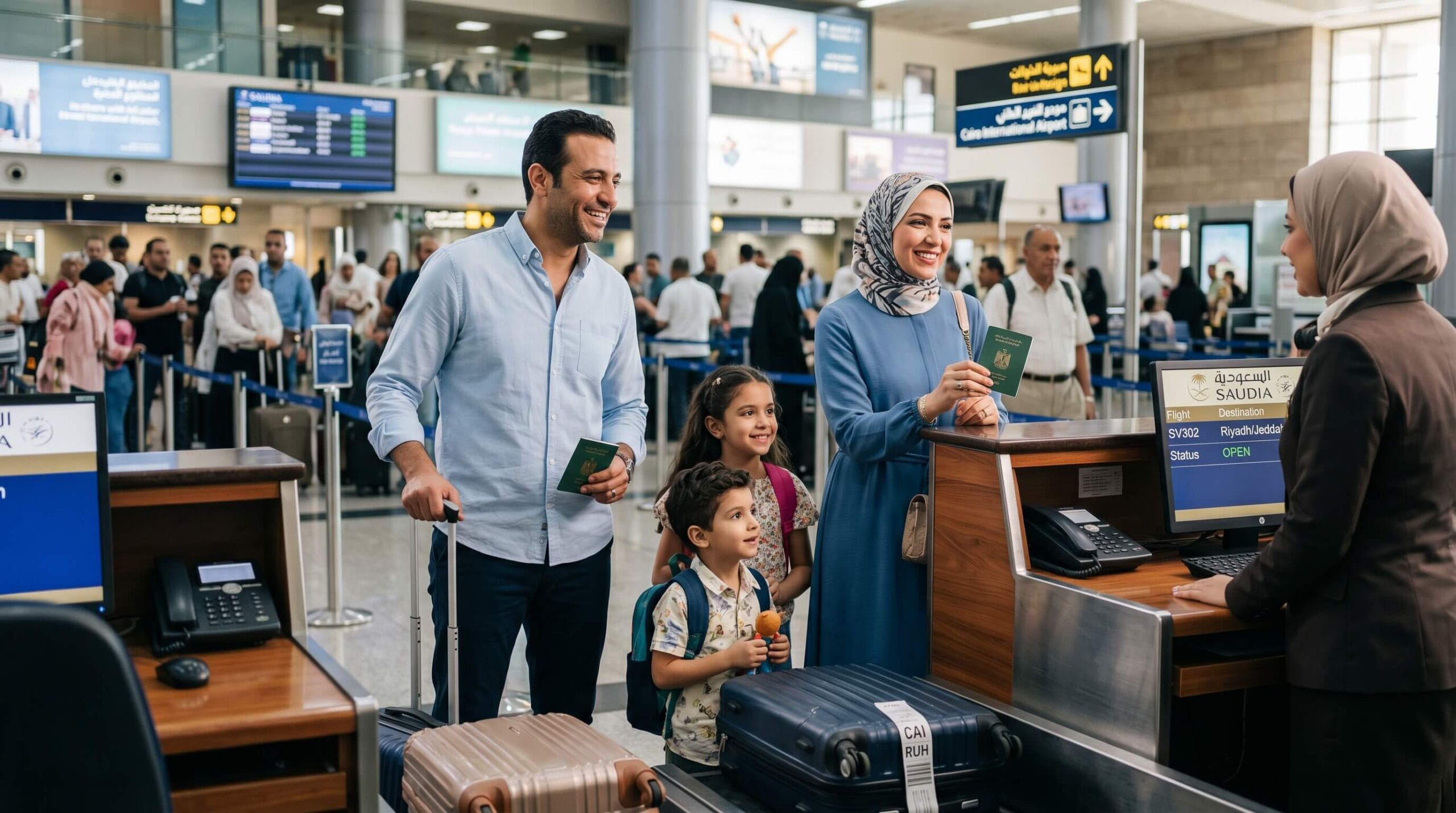 فيزا السعودية للمصريين 2026 زيارة عائلية