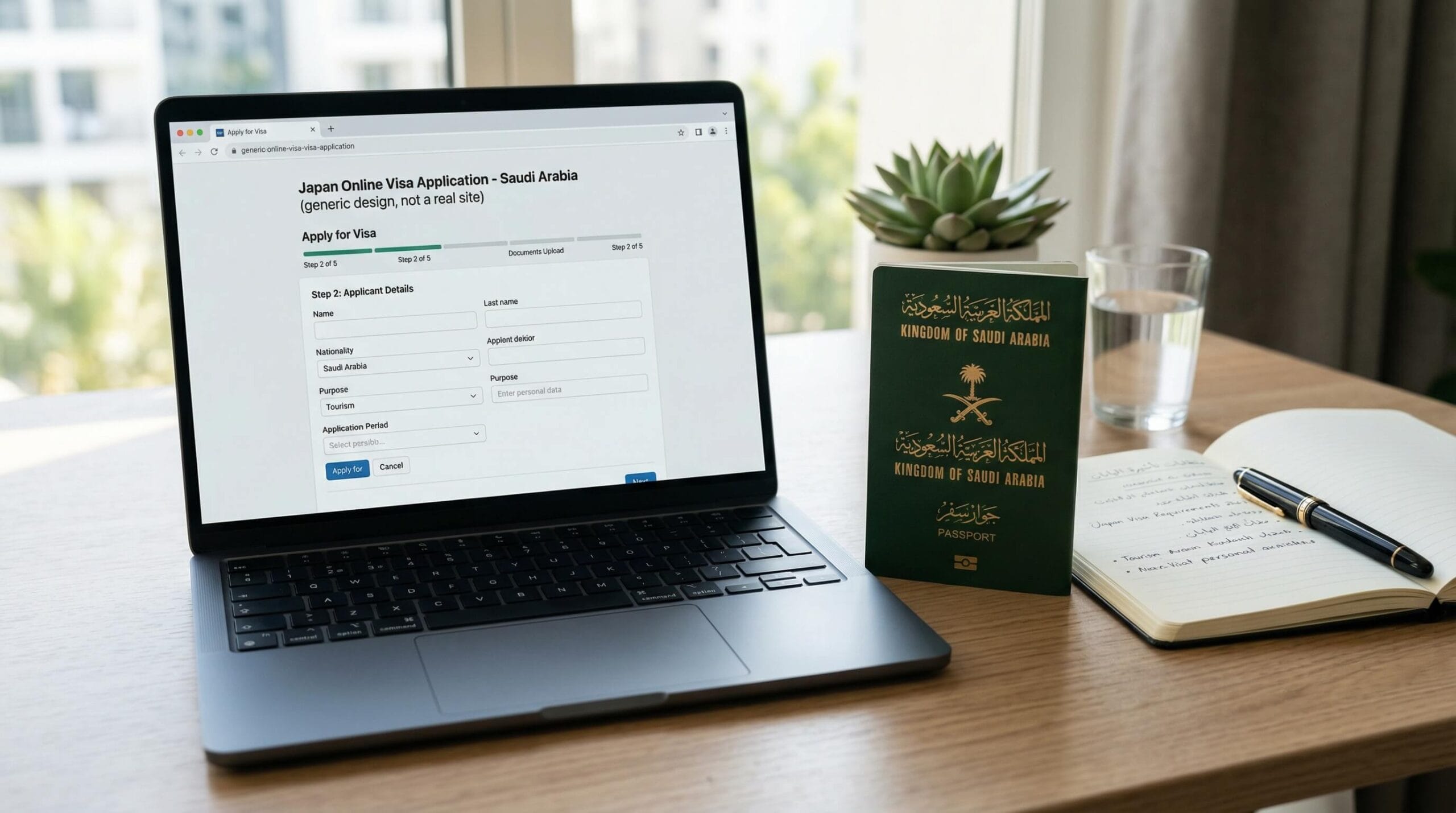 فيزا اليابان للسعوديين 2026 visa application