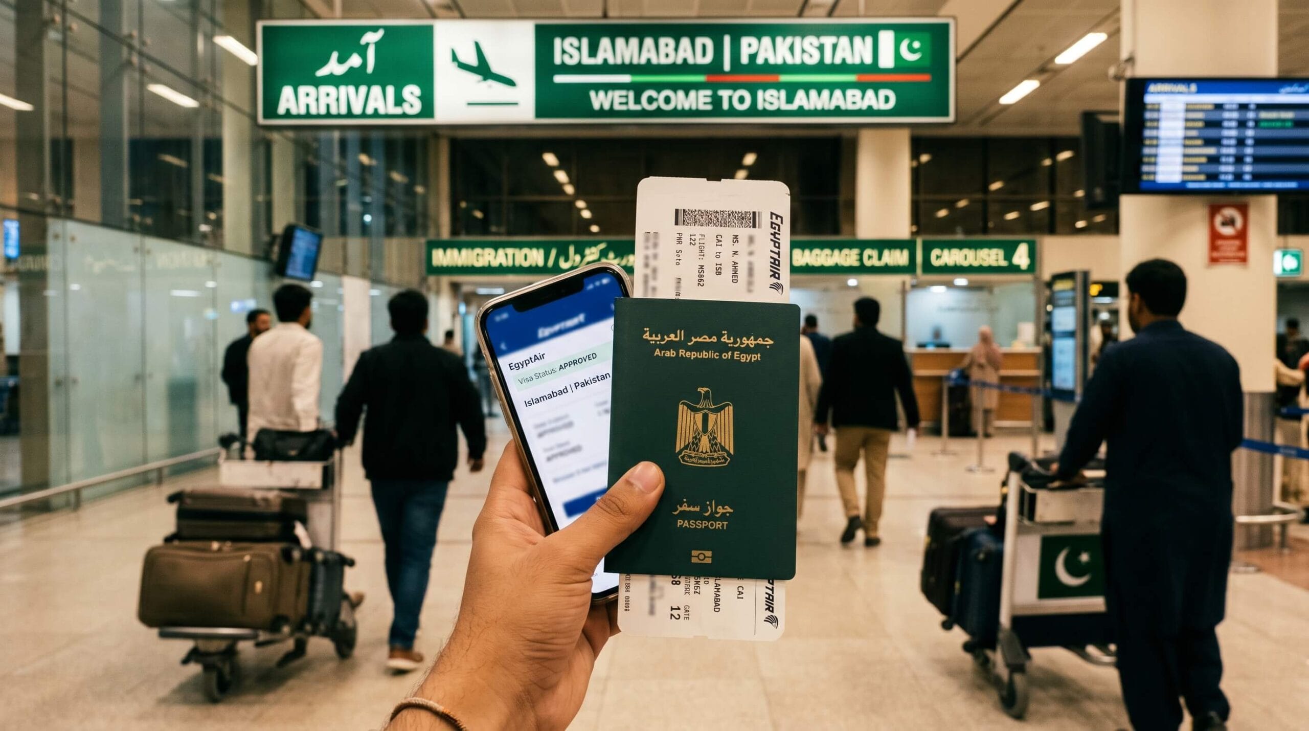 🇵🇰 فيزا باكستان للمصريين 2026: قدم أونلاين من البيت وسافر لبلد الجبال والتاريخ 7 الوصول إلى باكستان بعد استخراج فيزا باكستان للمصريين