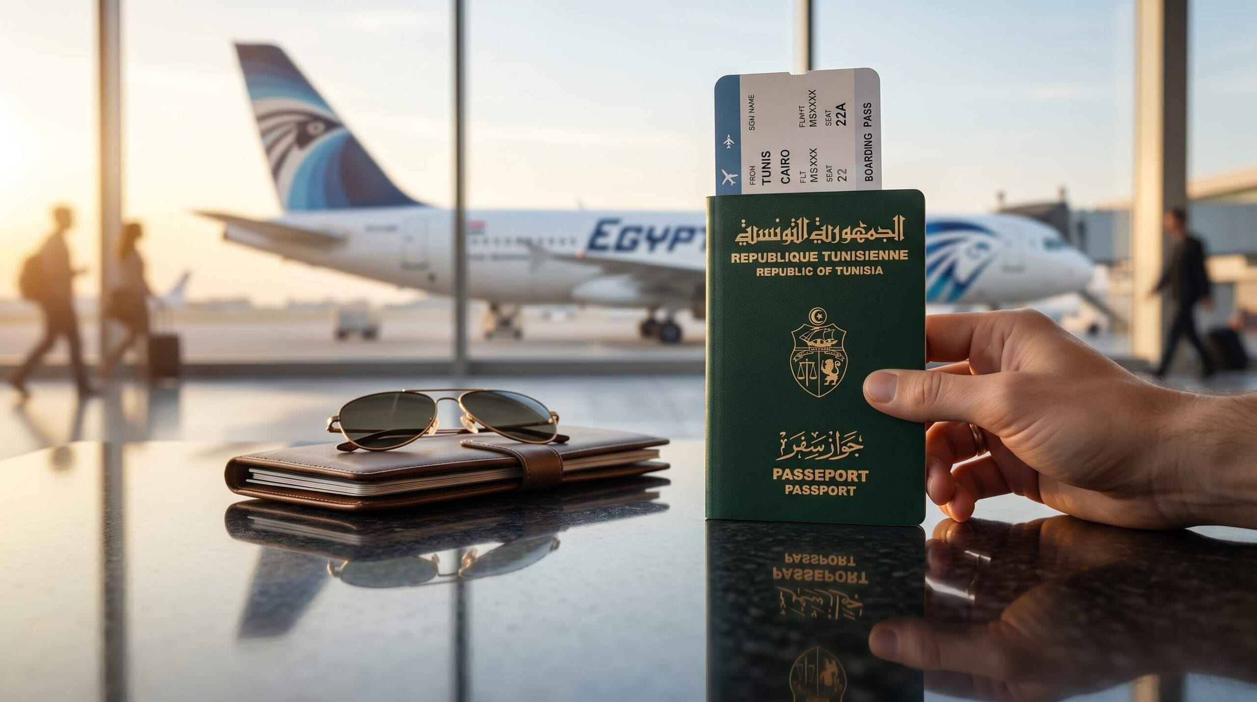 السفر من تونس إلى القاهرة بعد استخراج تأشيرة مصر للتونسيين