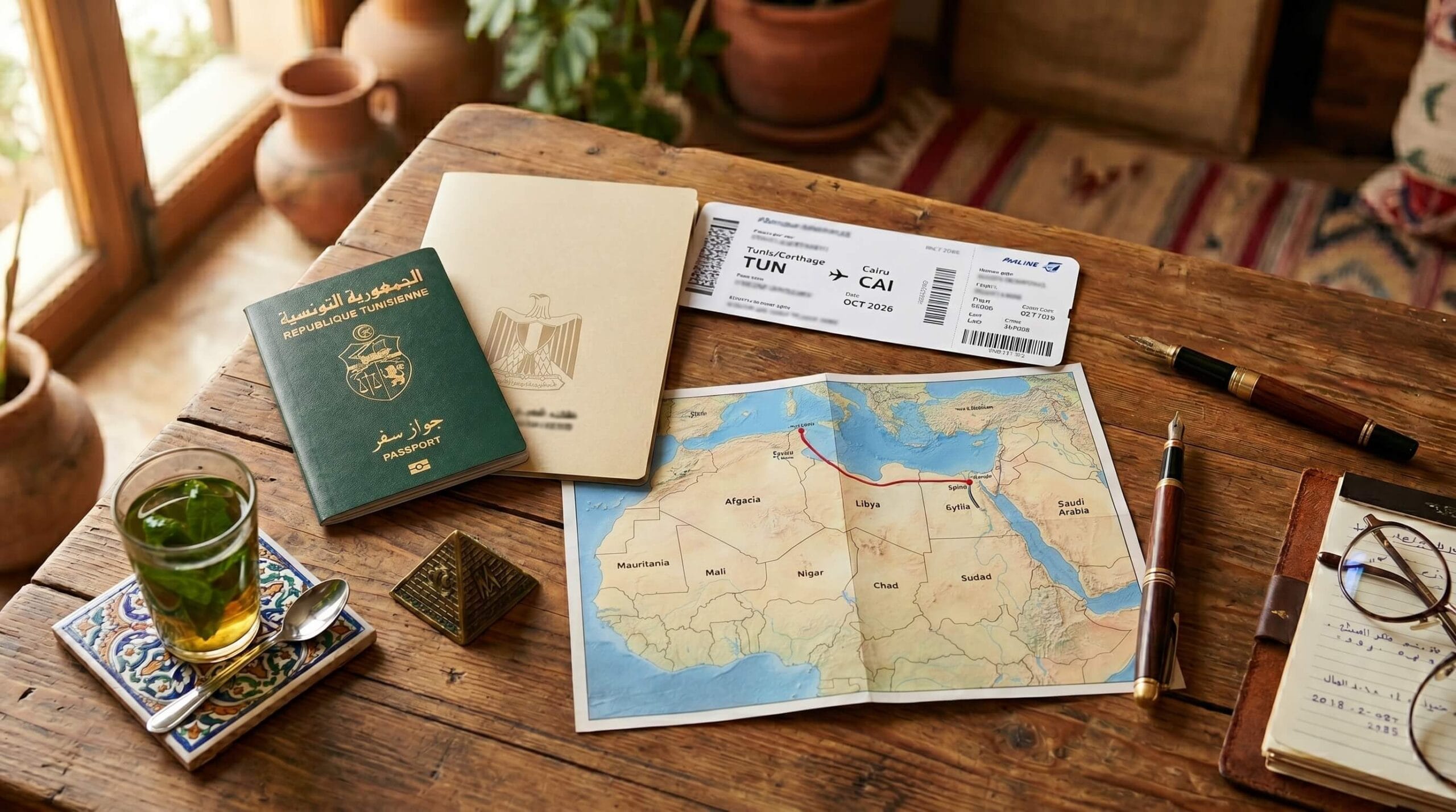 تأشيرة مصر للتونسيين وجواز السفر التونسي وتجهيزات السفر إلى مصر