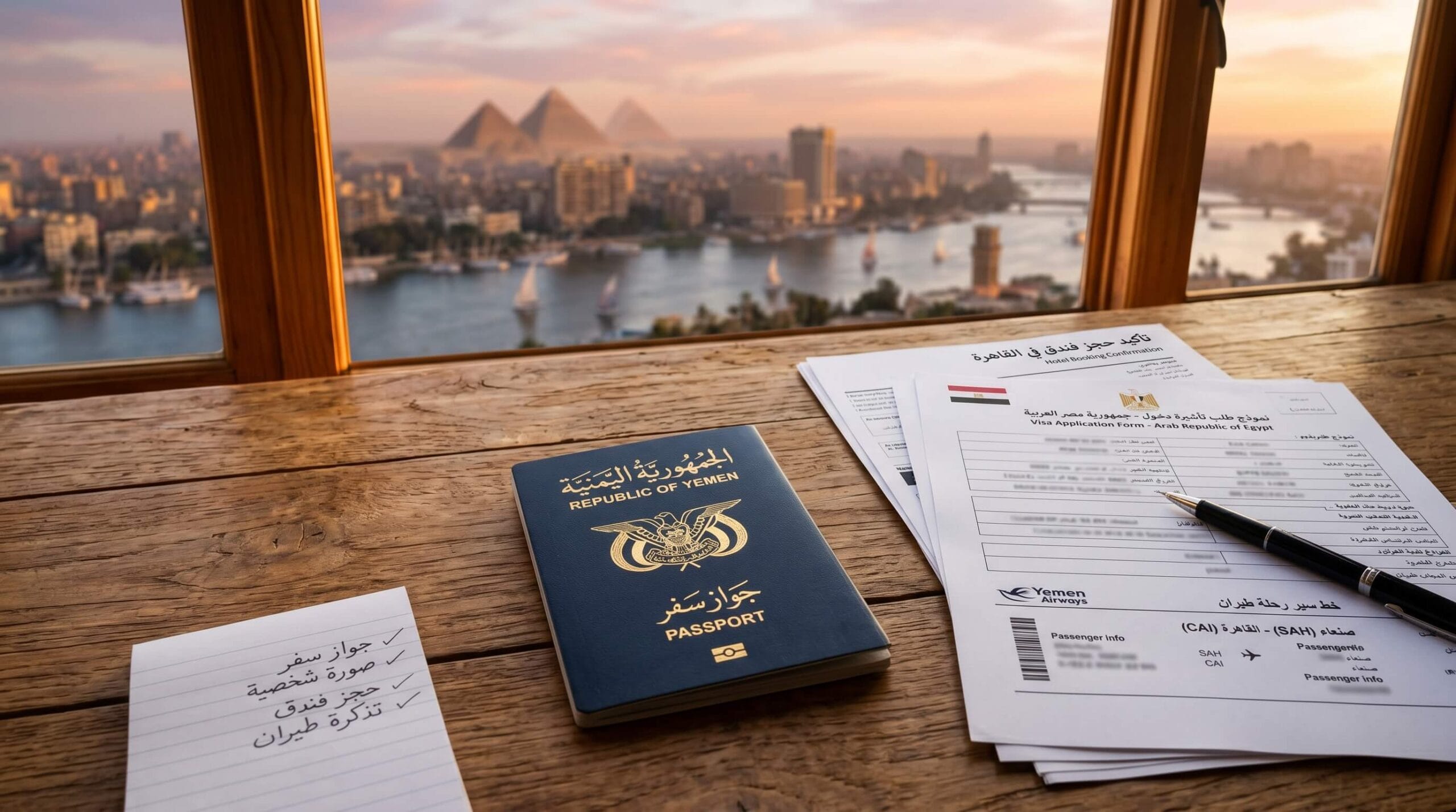 🇾🇪🇪🇬 فيزا مصر لليمنيين 2026: هل تحتاج موافقة أمنية؟ الشروط والأوراق 2 فيزا مصر لليمنيين 2026 والتصريح الأمني قبل السفر