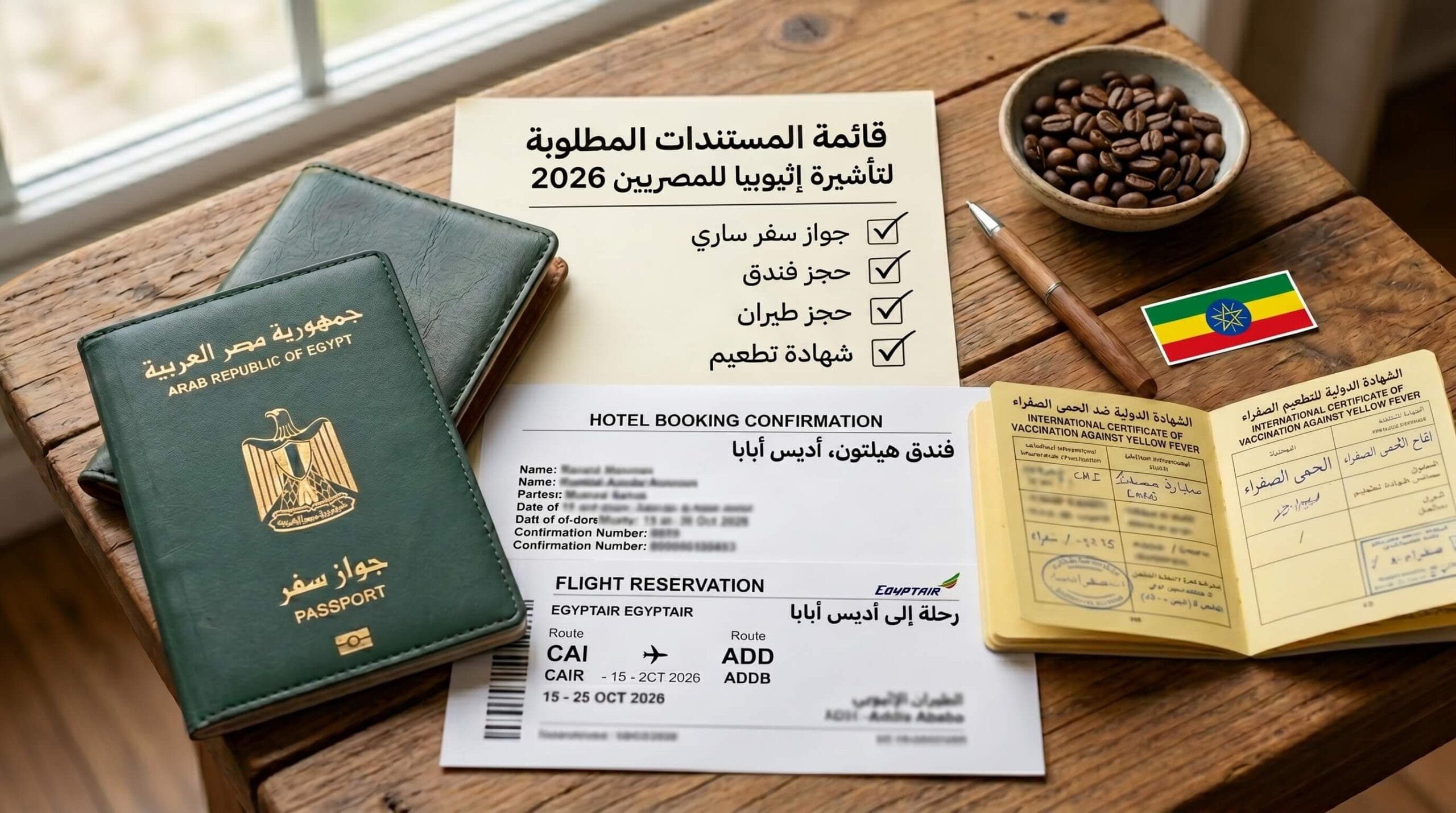 الأوراق المطلوبة لفيزا إثيوبيا للمصريين 2026 مع جواز سفر مصري وقائمة مستندات