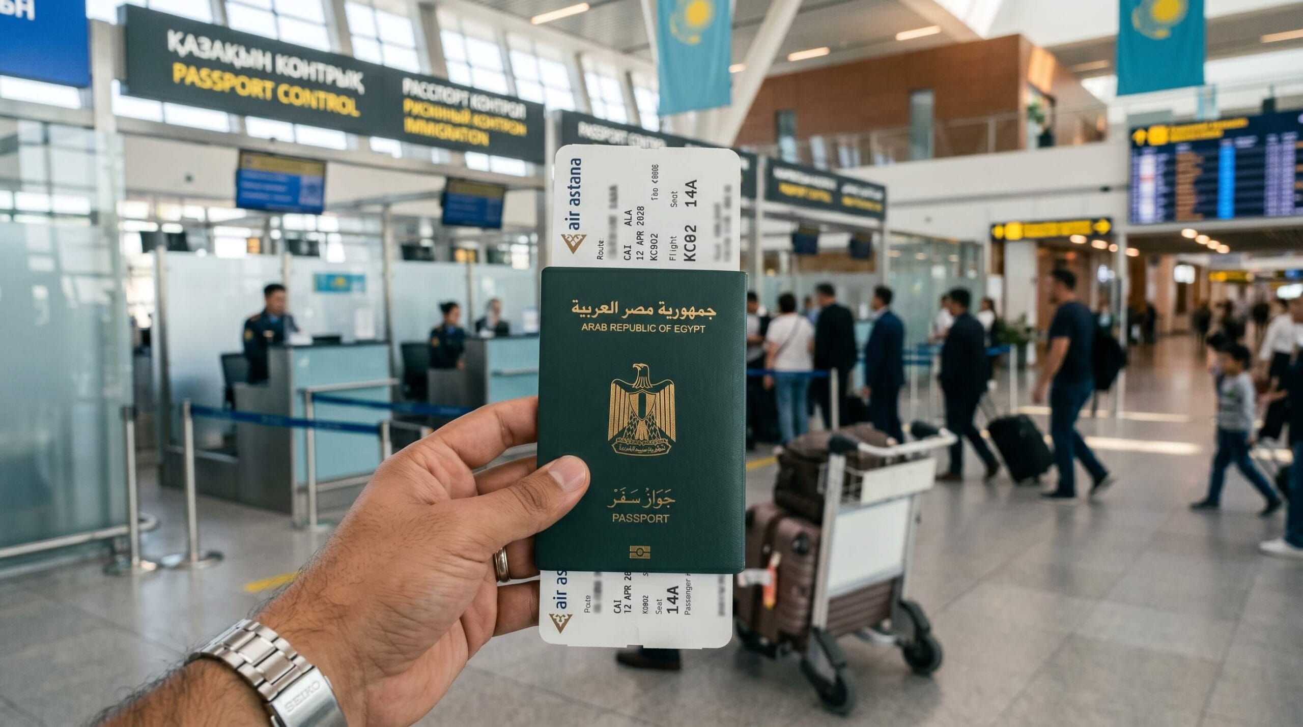الوصول إلى مطار كازاخستان وشروط الدخول للمصريين والسعوديين