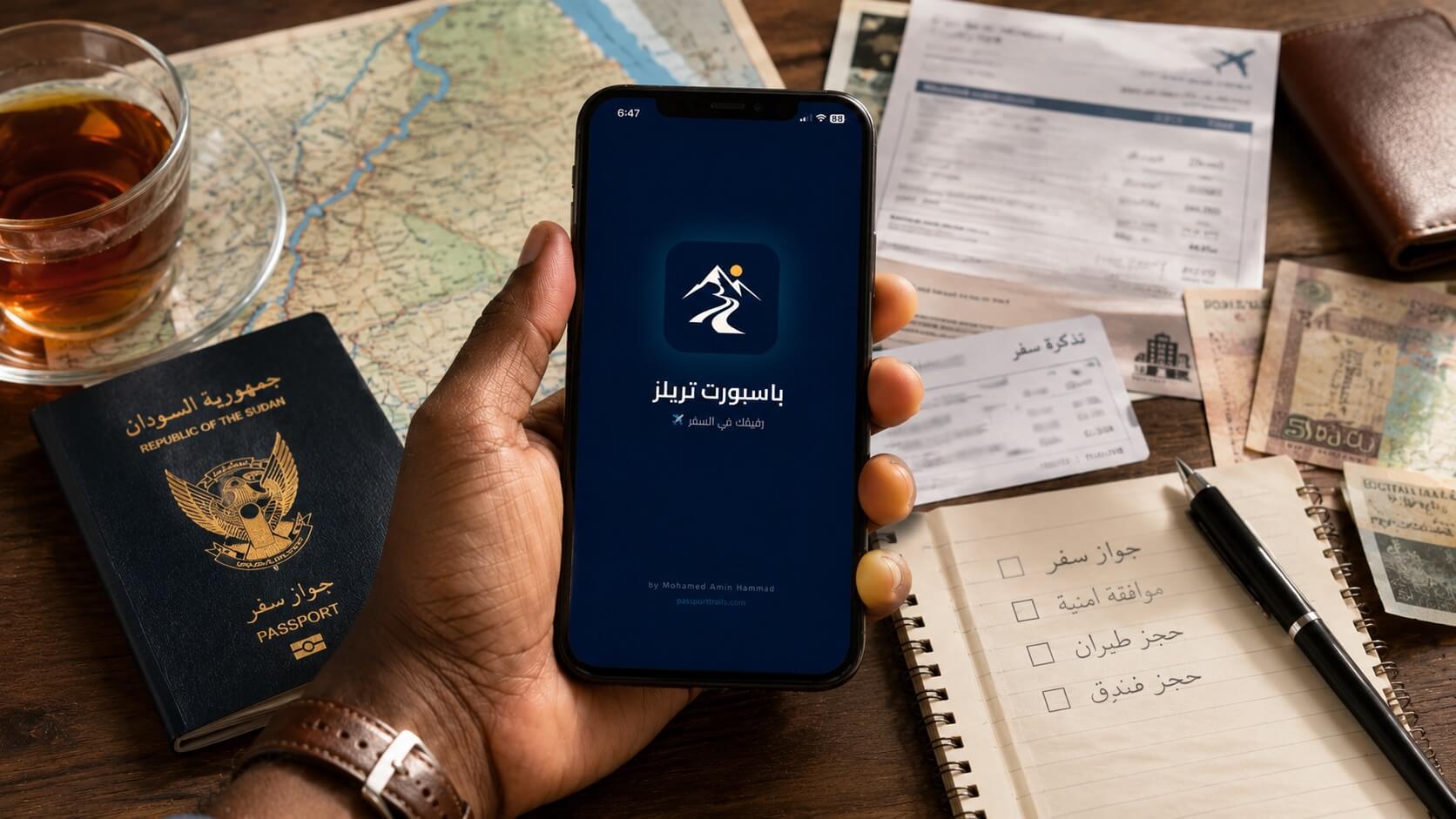 تطبيق Passport Trails للموافقة الأمنية والسفر إلى مصر