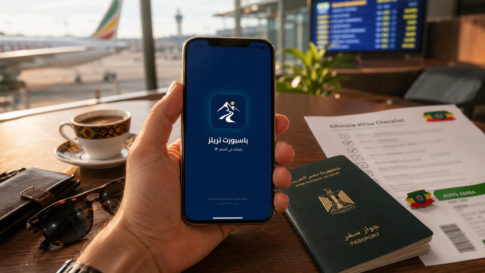 تطبيق Passport Trails لتخطيط السفر إلى إثيوبيا ومعرفة متطلبات فيزا إثيوبيا للمصريين
