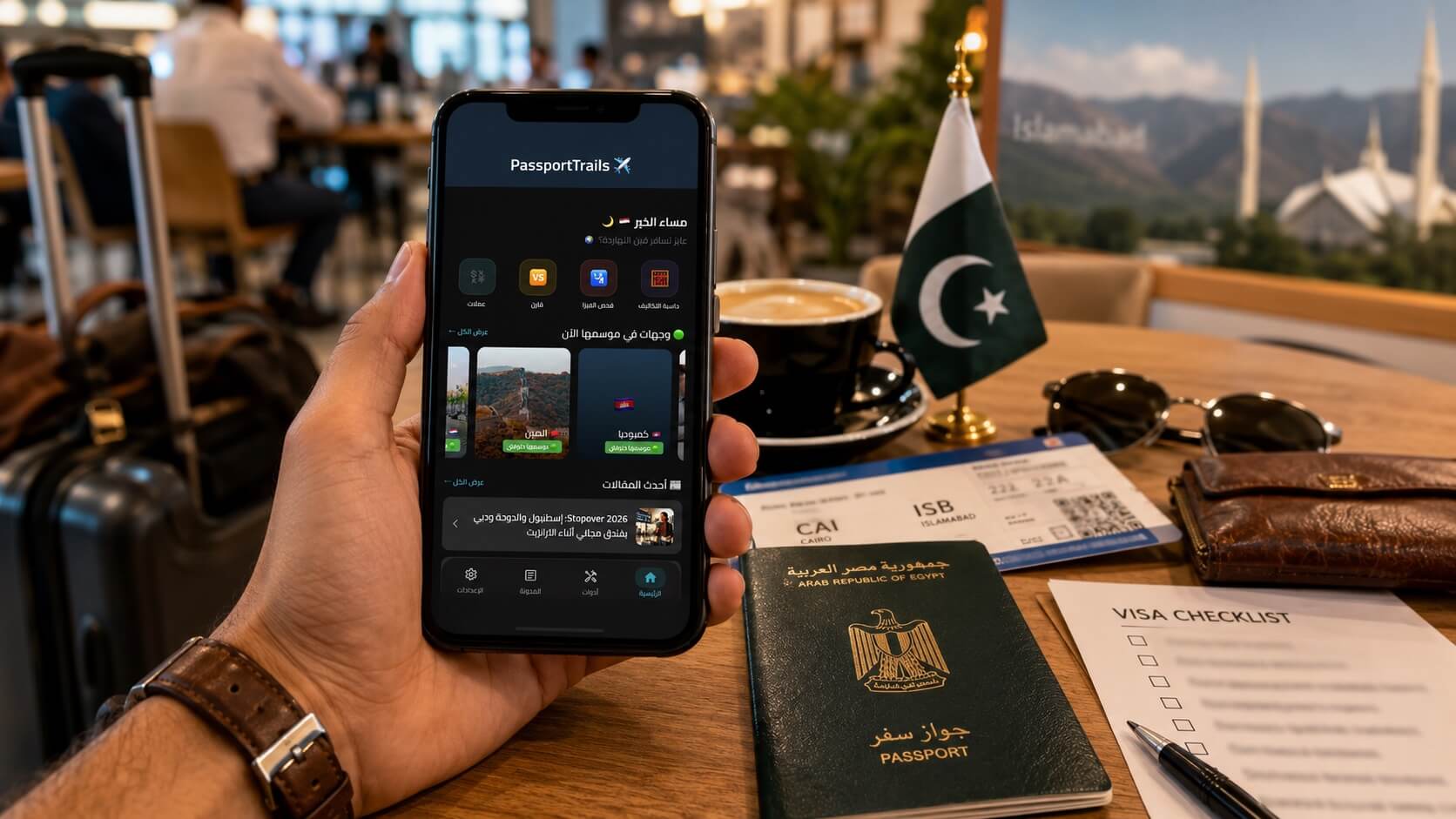 🇵🇰 فيزا باكستان للمصريين 2026: قدم أونلاين من البيت وسافر لبلد الجبال والتاريخ 9 تطبيق Passport Trails لتخطيط رحلة باكستان وفيزا باكستان للمصريين