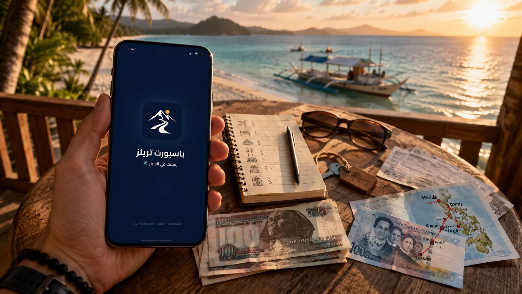 تطبيق Passport Trails لتخطيط تكلفة السفر إلى الفلبين للمصريين وحساب ميزانية الرحلة
