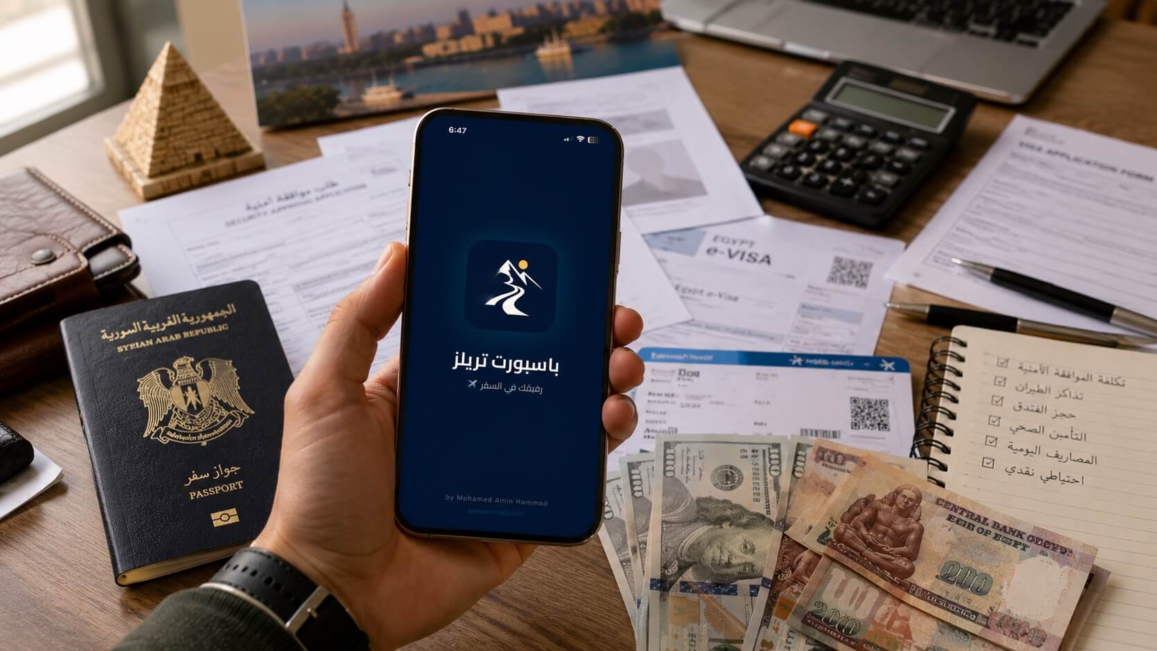 تطبيق Passport Trails لتخطيط دخول مصر للسوريين