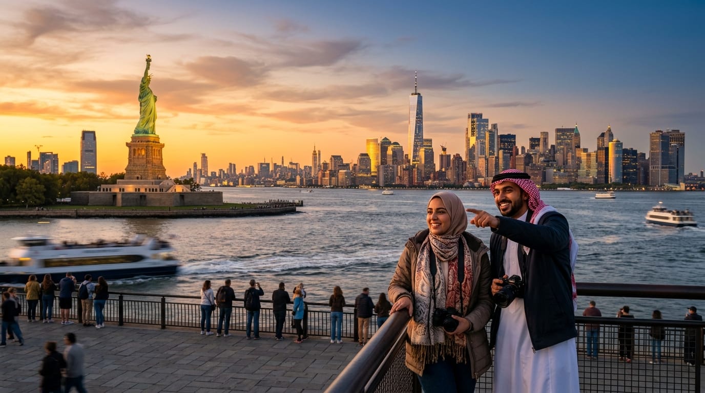 السفر لأمريكا - مدينة نيويورك ومانهاتن سكاي لاين