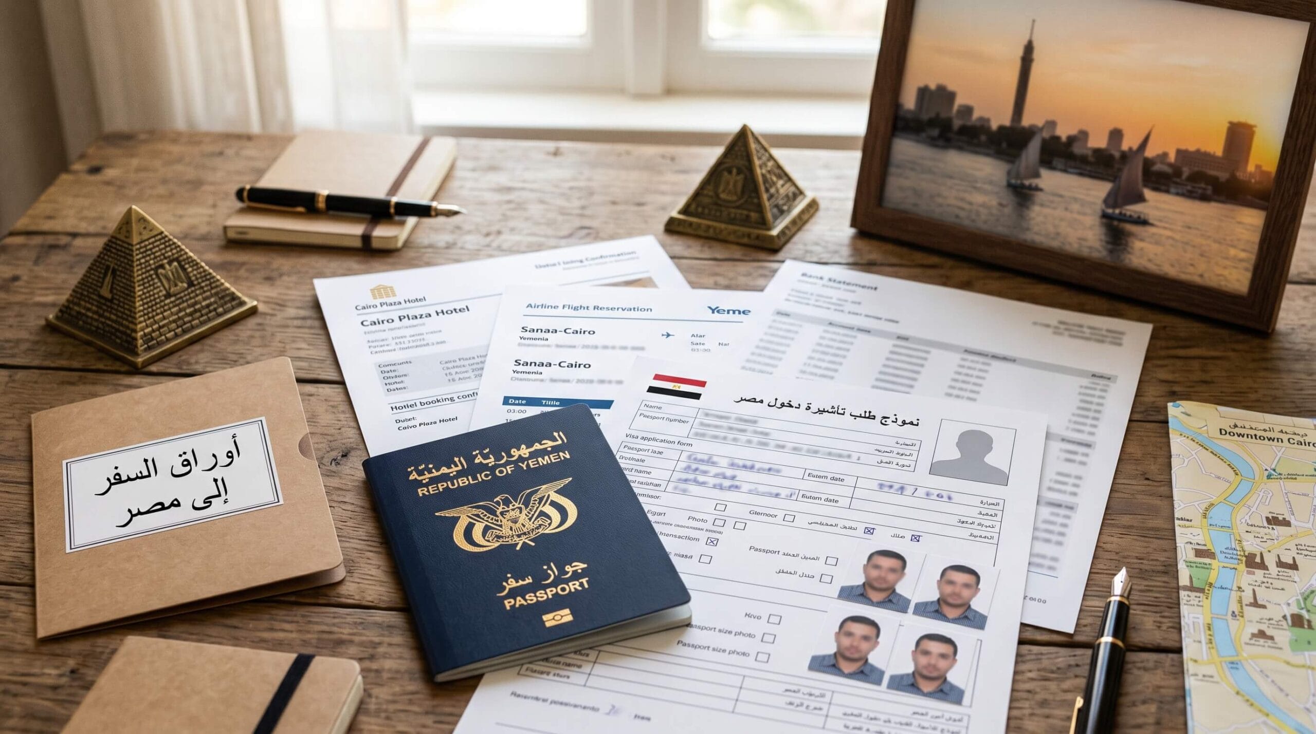 🇾🇪🇪🇬 فيزا مصر لليمنيين 2026: هل تحتاج موافقة أمنية؟ الشروط والأوراق 3 أوراق فيزا مصر لليمنيين والموافقة الأمنية