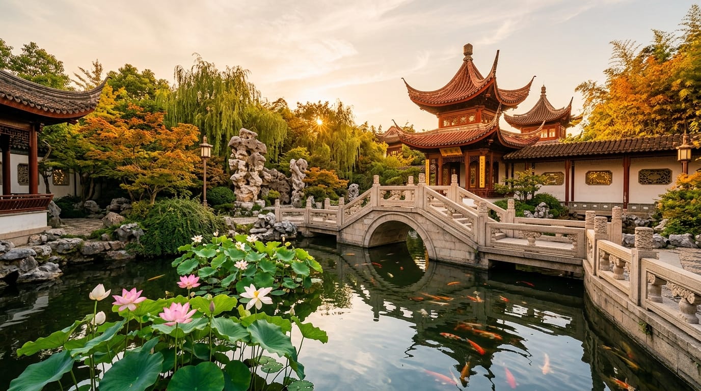 🇨🇳 السياحة في شنغهاي للسعوديين 2026: 7 أيام في عاصمة المستقبل بدون فيزا + ديزني لاند والأكل الحلال 3 حديقة يو يوان التقليدية الصينية في شنغهاي