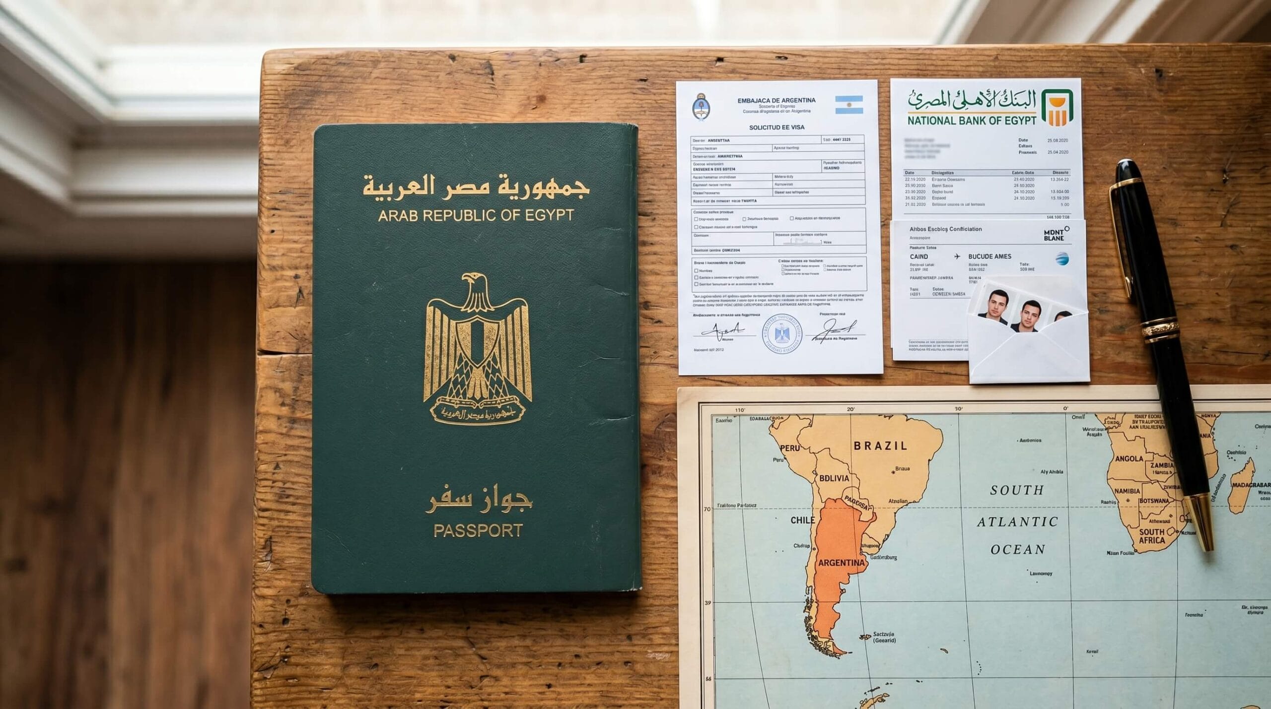جواز السفر المصري وأوراق التقديم على فيزا الأرجنتين للمصريين