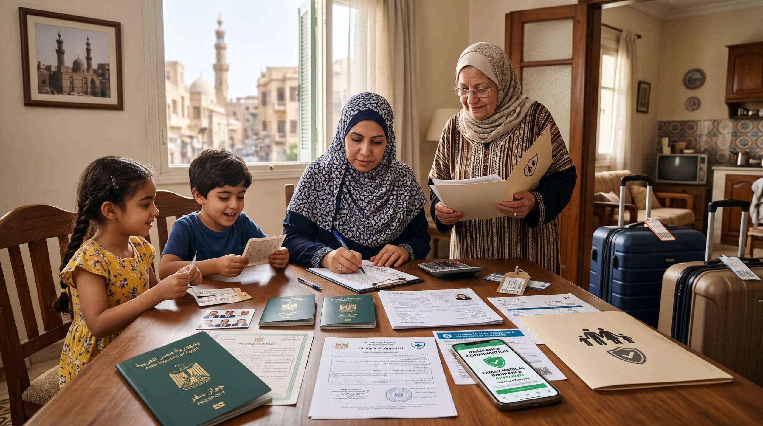 المستندات المطلوبة للزيارة العائلية للسعودية من مصر والتأمين الطبي