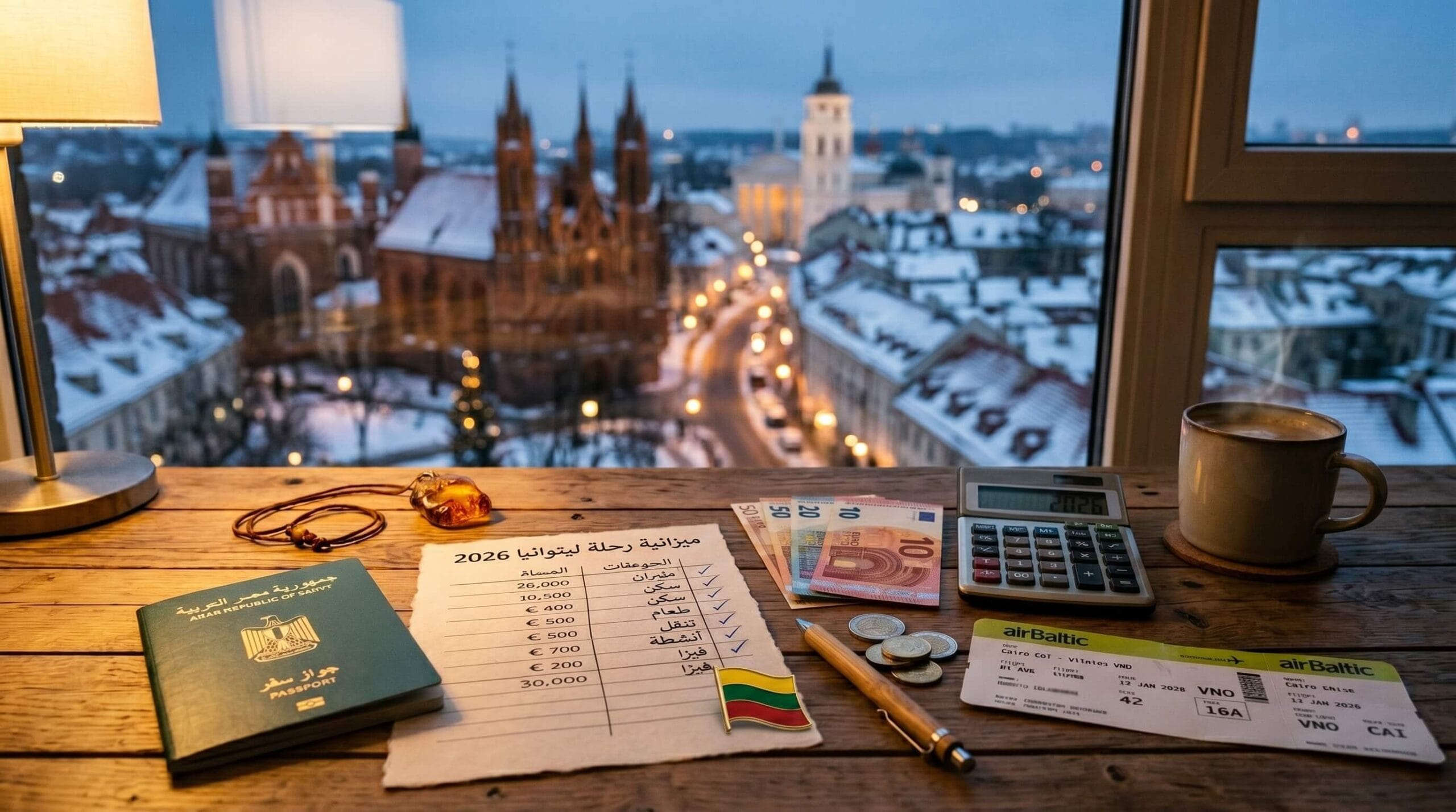 🇱🇹 تكلفة السفر إلى ليتوانيا 2026: رحلة شنغن ساحرة بميزانية أذكى مما تتخيل 2 تكلفة السفر إلى ليتوانيا 2026 للمصريين