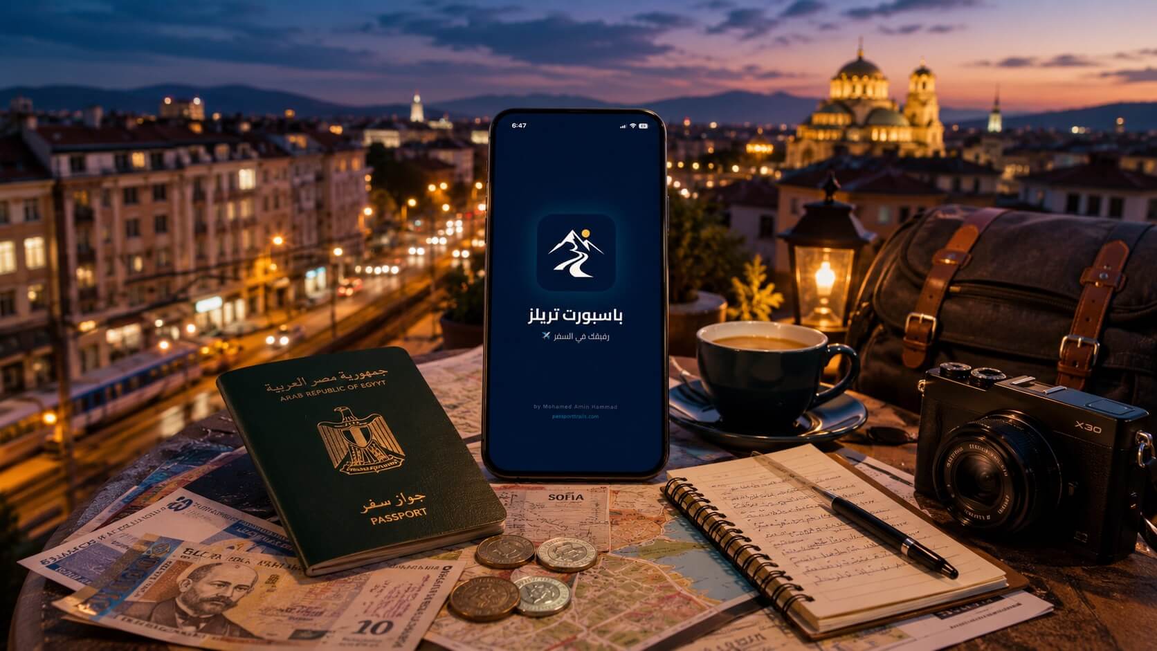 🇧🇬 تكلفة السفر إلى بلغاريا 2026: ميزانية أسبوع للمصريين 6 تطبيق Passport Trails لتخطيط تكلفة السفر إلى بلغاريا للمصريين