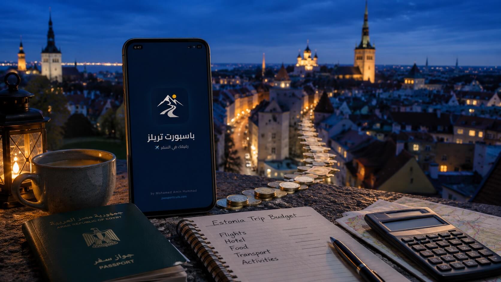 🇪🇪 تكلفة السفر إلى إستونيا 2026: ميزانية أسبوع من مصر بالأرقام 8 تطبيق Passport Trails لتخطيط تكلفة السفر إلى إستونيا