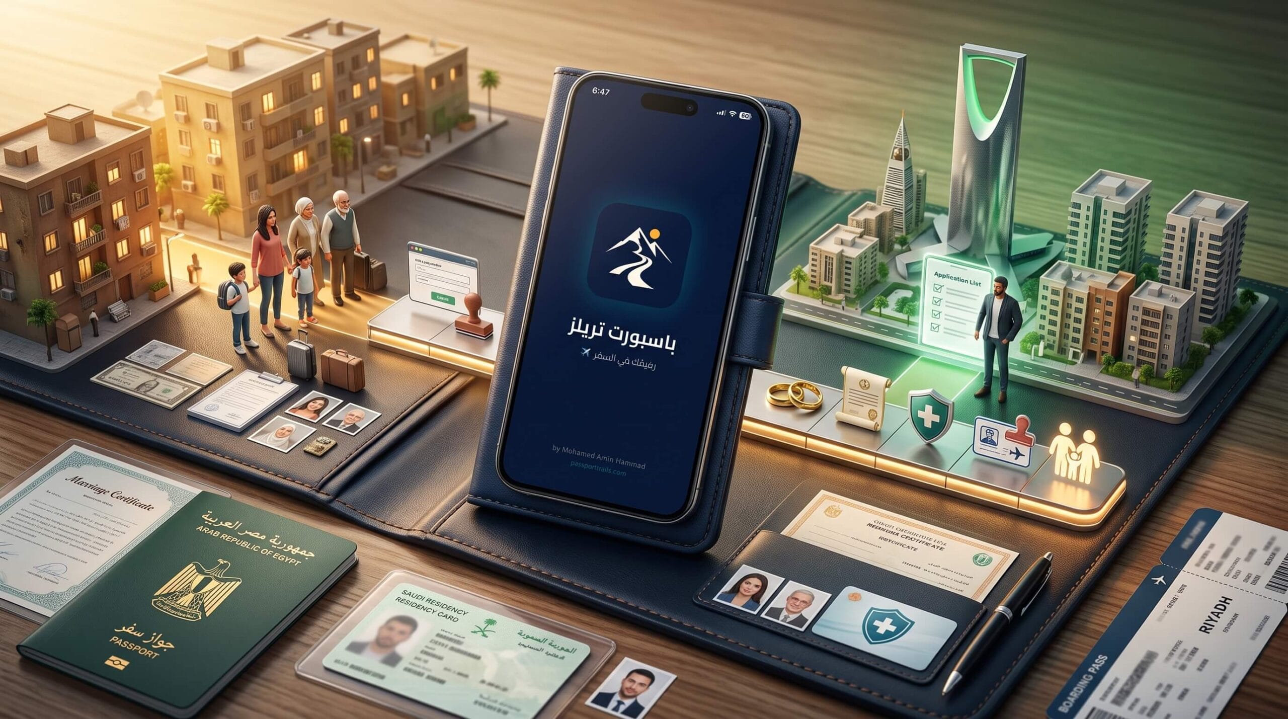 تطبيق Passport Trails لمتابعة خطوات الزيارة العائلية للسعودية للمصريين