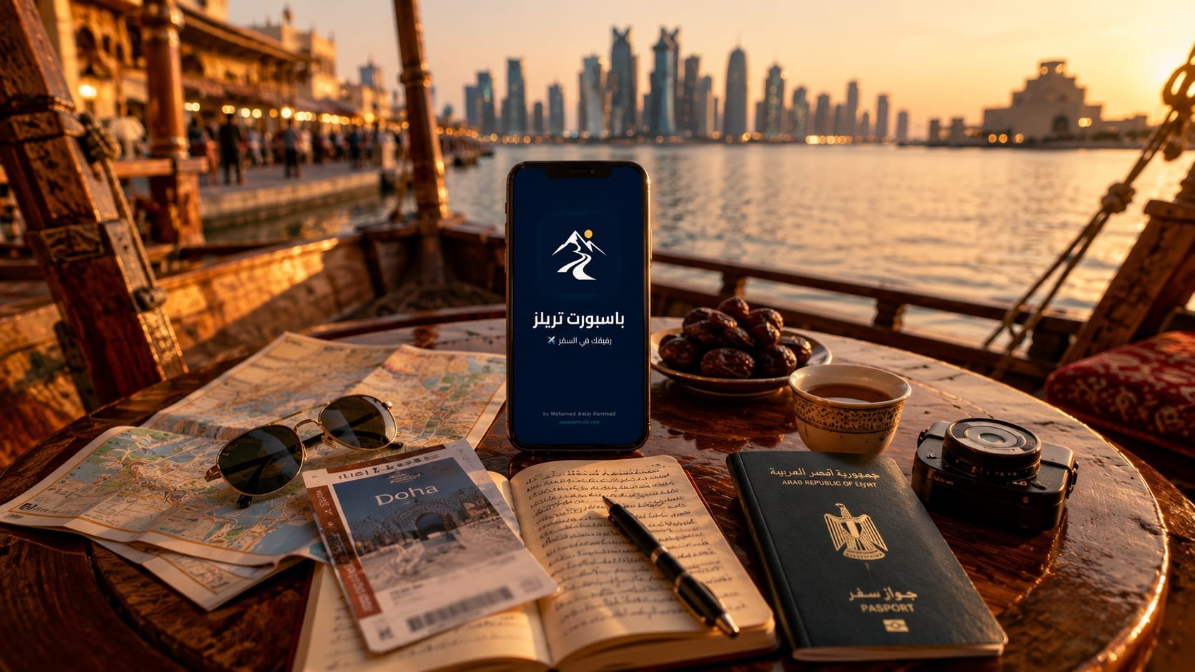 تطبيق Passport Trails لتجهيز فيزا قطر للمصريين