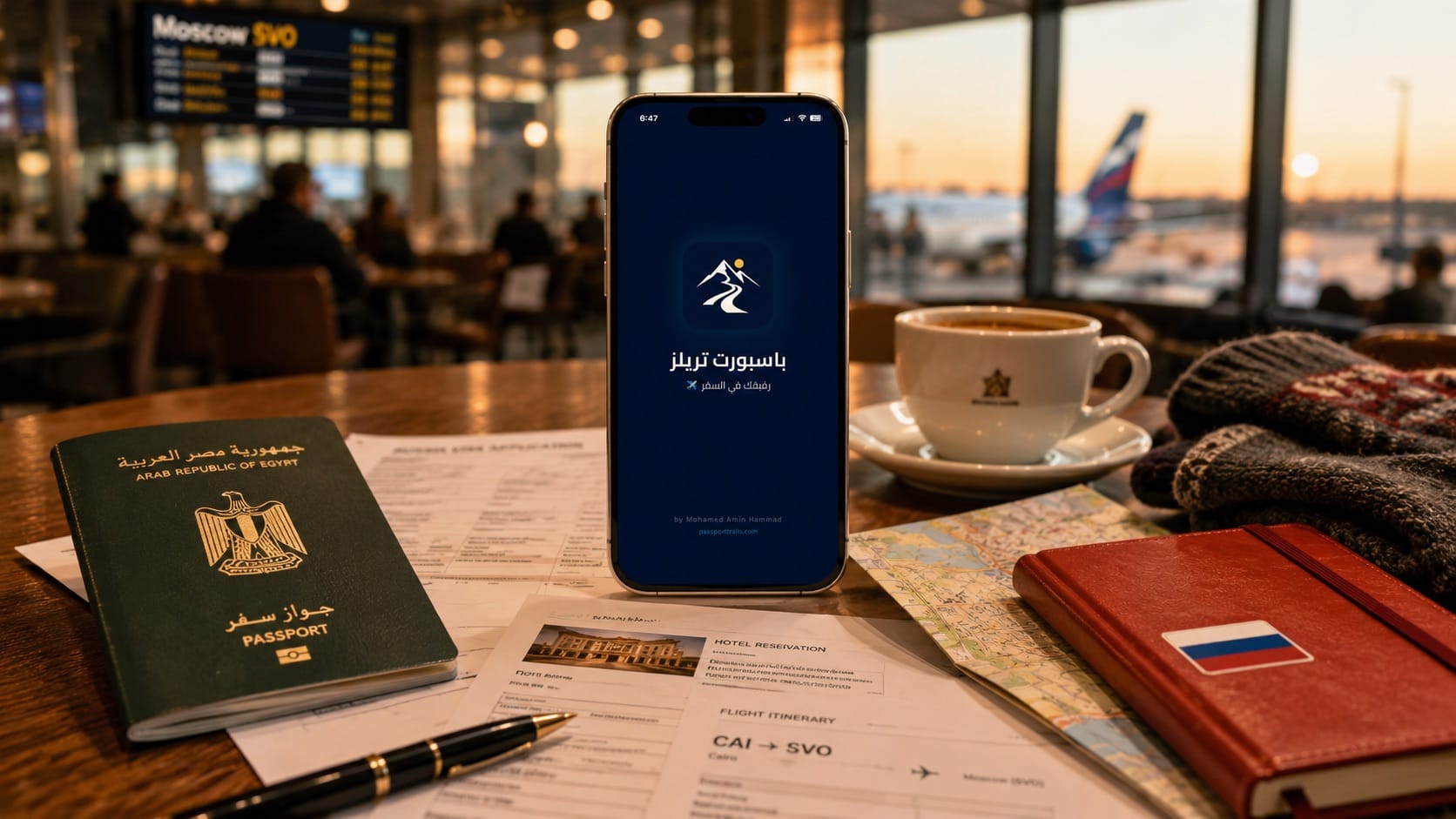 تطبيق Passport Trails لتجهيز فيزا روسيا للمصريين