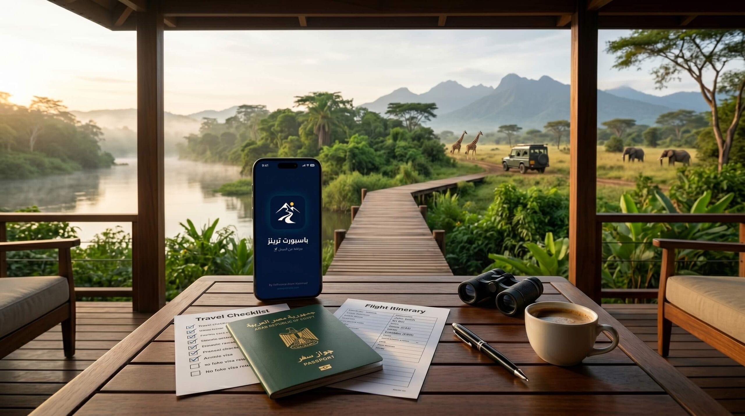 تطبيق Passport Trails لتخطيط رحلة أوغندا