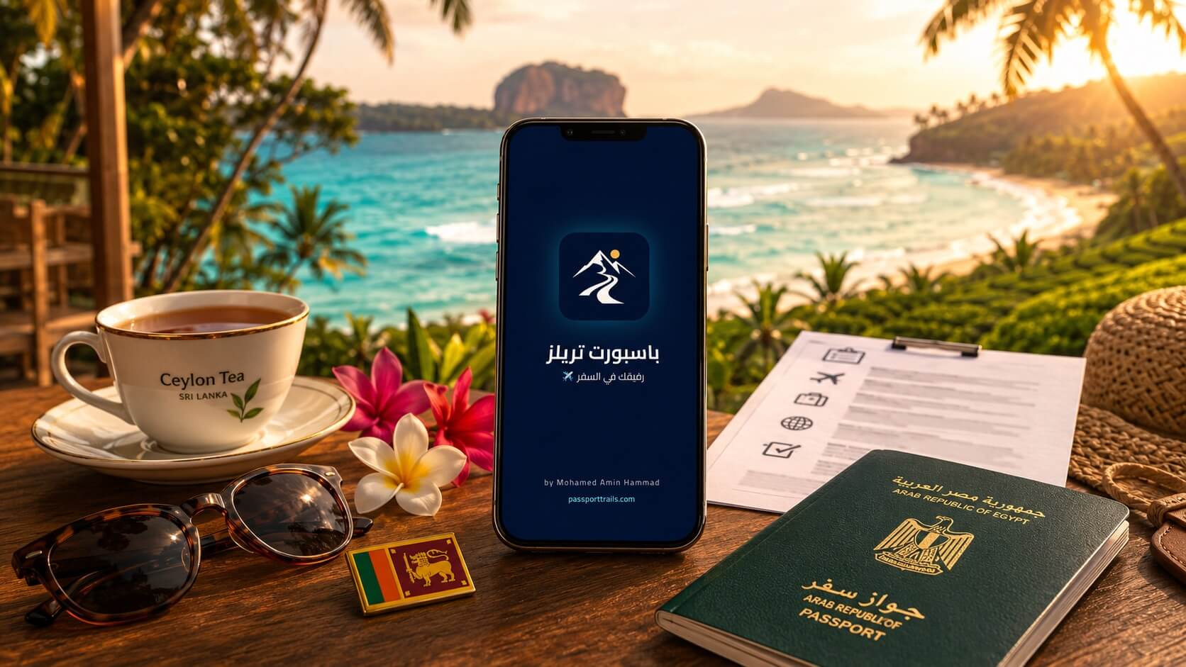 تطبيق Passport Trails لتخطيط رحلة سريلانكا