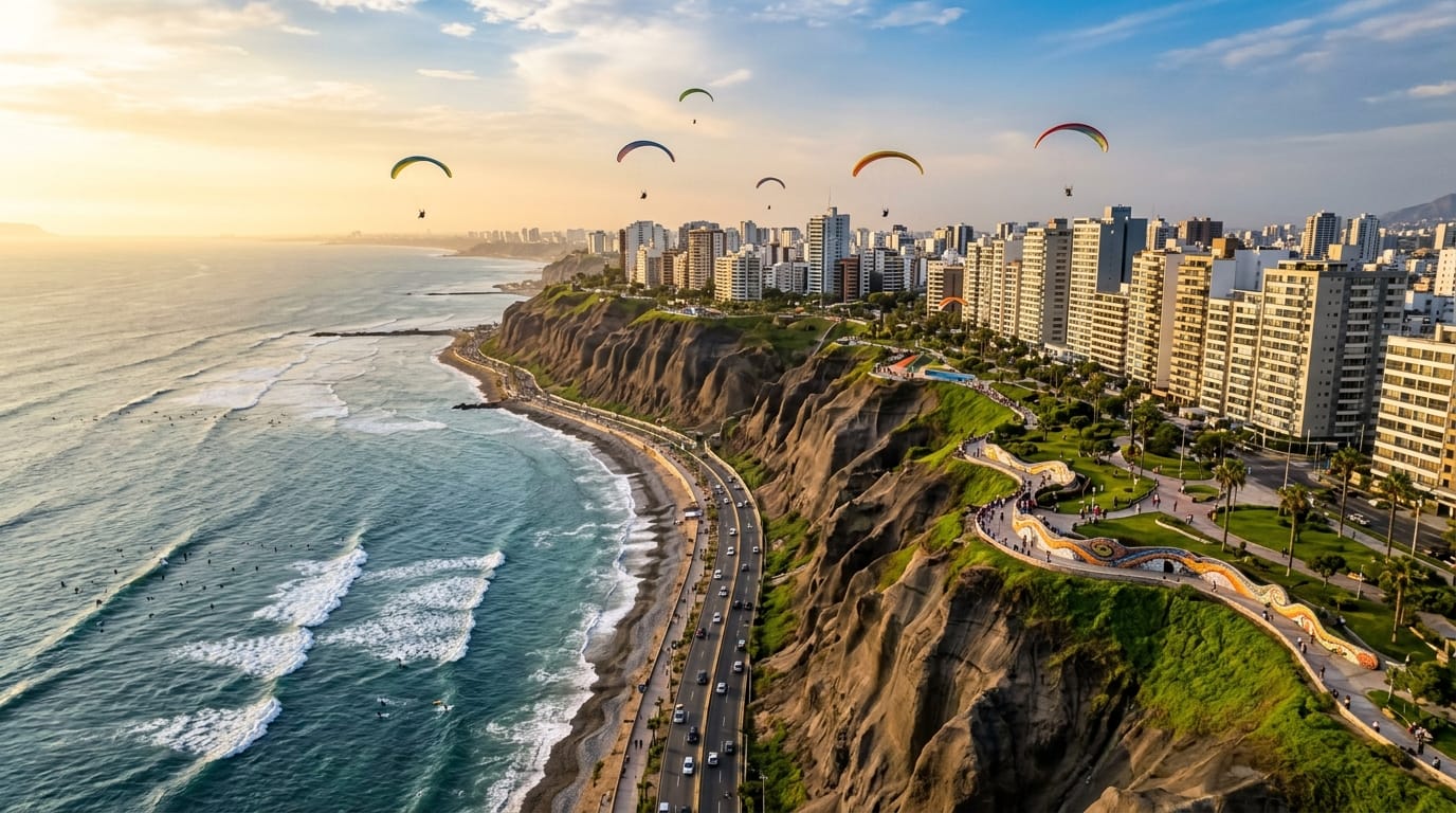 🇵🇪 تكلفة السفر إلى البيرو للمصريين 2026: رحلة ماتشو بيتشو بكام بالجنيه والريال والدرهم؟ 3 حي ميرافلوريس وساحل المحيط الهادئ في ليما عاصمة البيرو