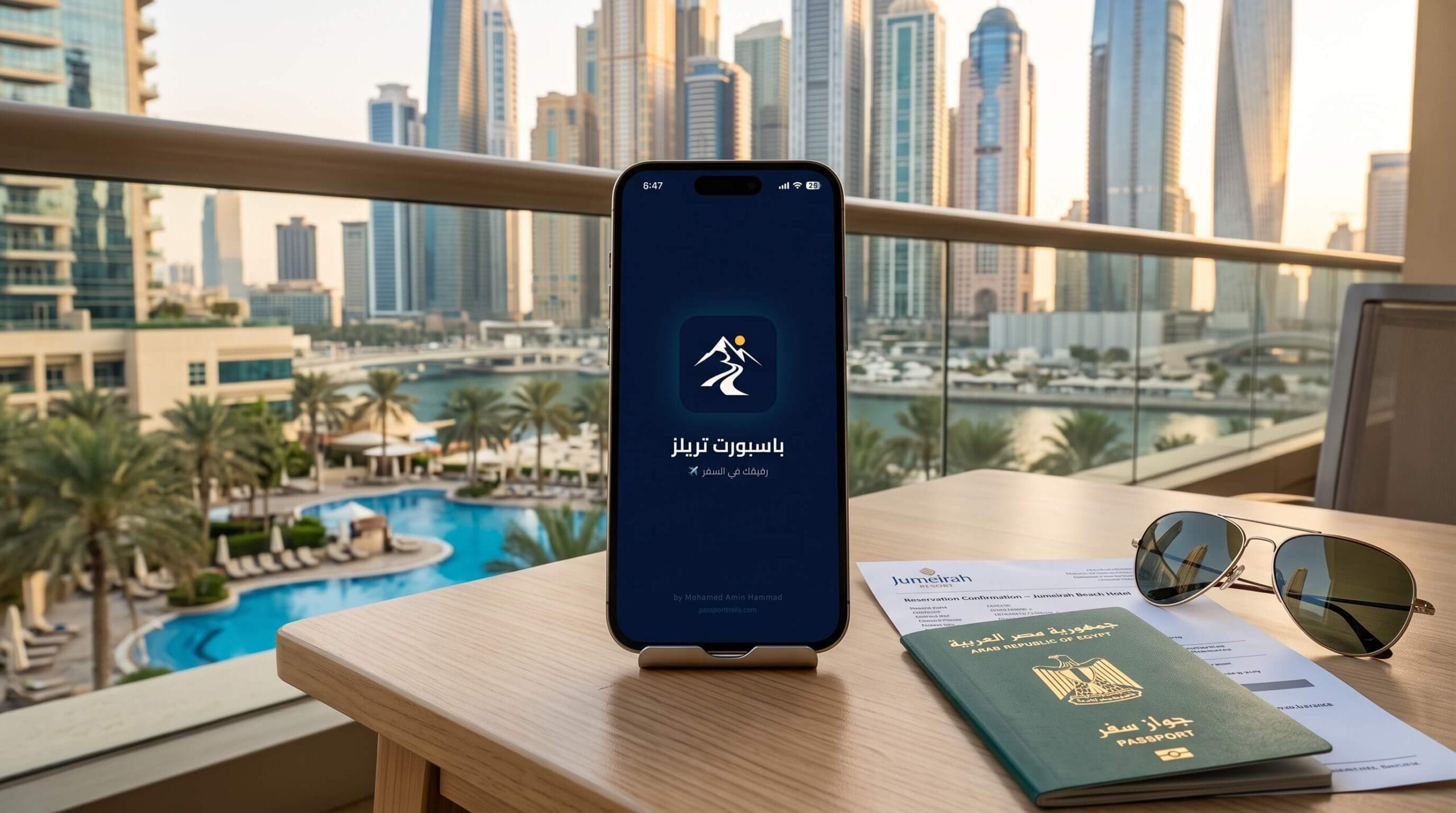 تطبيق Passport Trails لحجز فنادق دبي