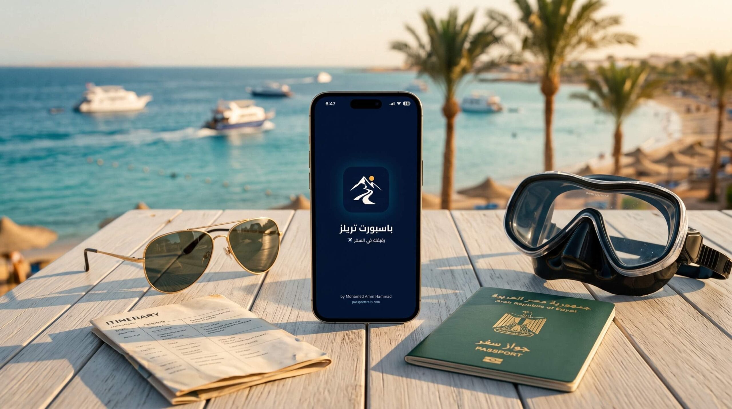 تطبيق Passport Trails لتخطيط رحلة الغردقة
