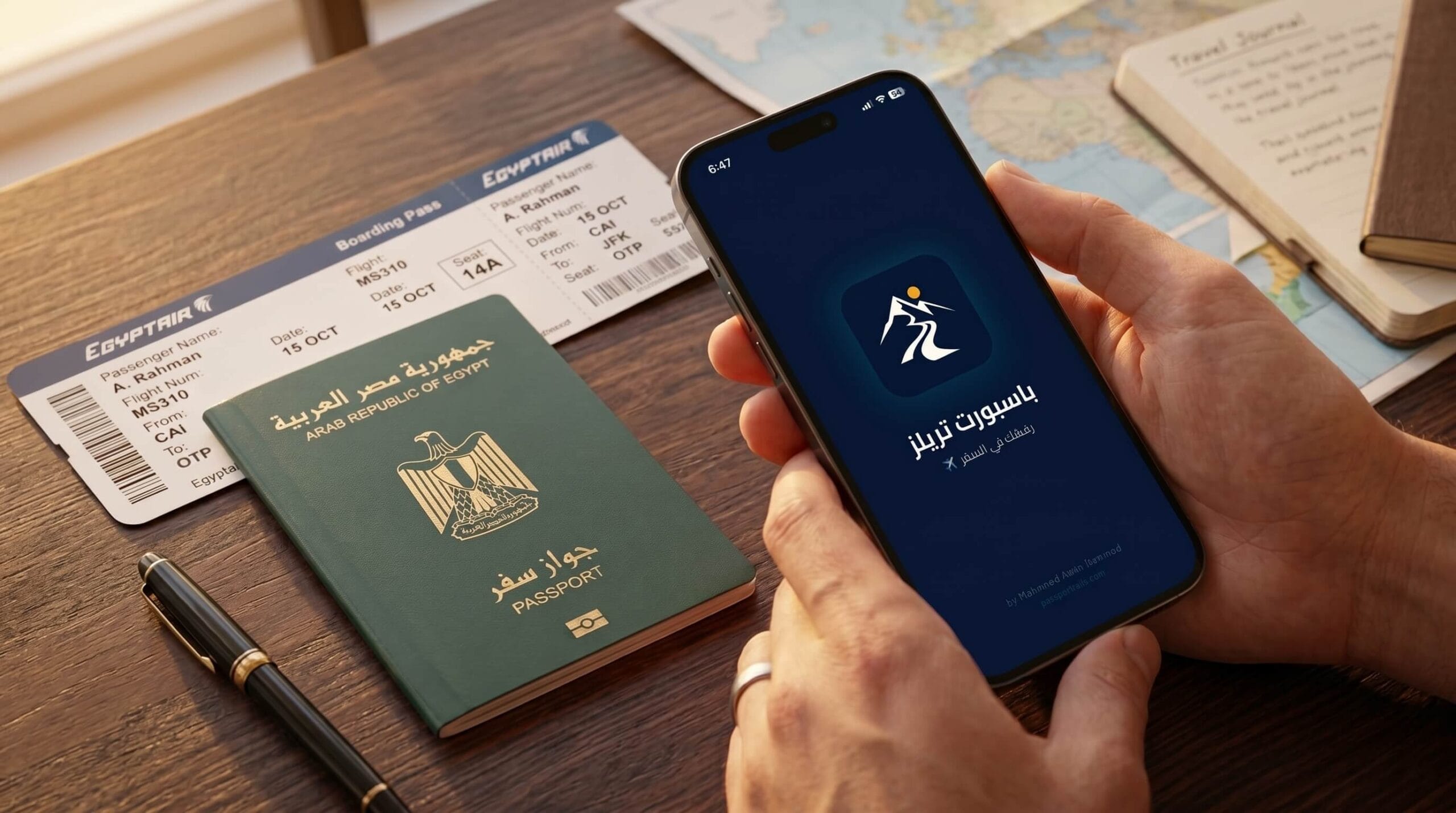 🇷🇴 فيزا رومانيا للمصريين 2026: الأوراق والرسوم وخطوات التقديم 5 تطبيق Passport Trails - تشيك فيزا رومانيا للمصريين