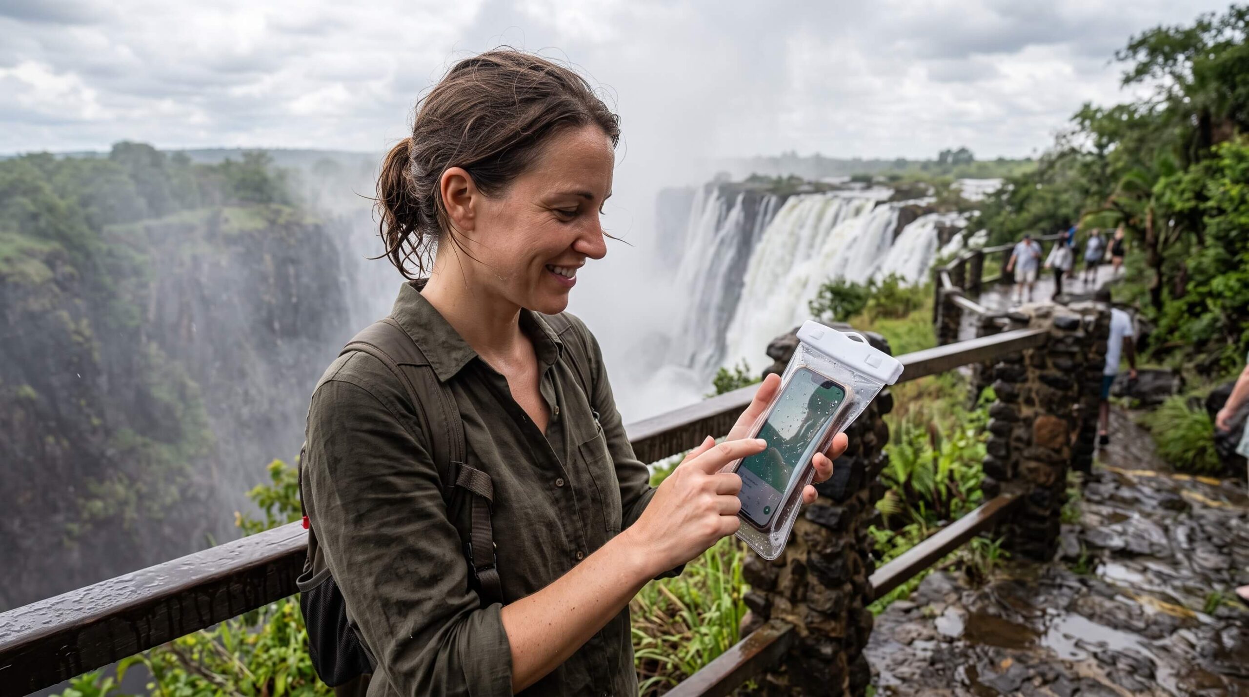 🇿🇼 تكلفة السفر إلى زيمبابوي 2026 للمصريين: أسبوع في Victoria Falls بكام؟ 6 نشاط سياحي عند Victoria Falls مع حماية الهاتف من الرذاذ