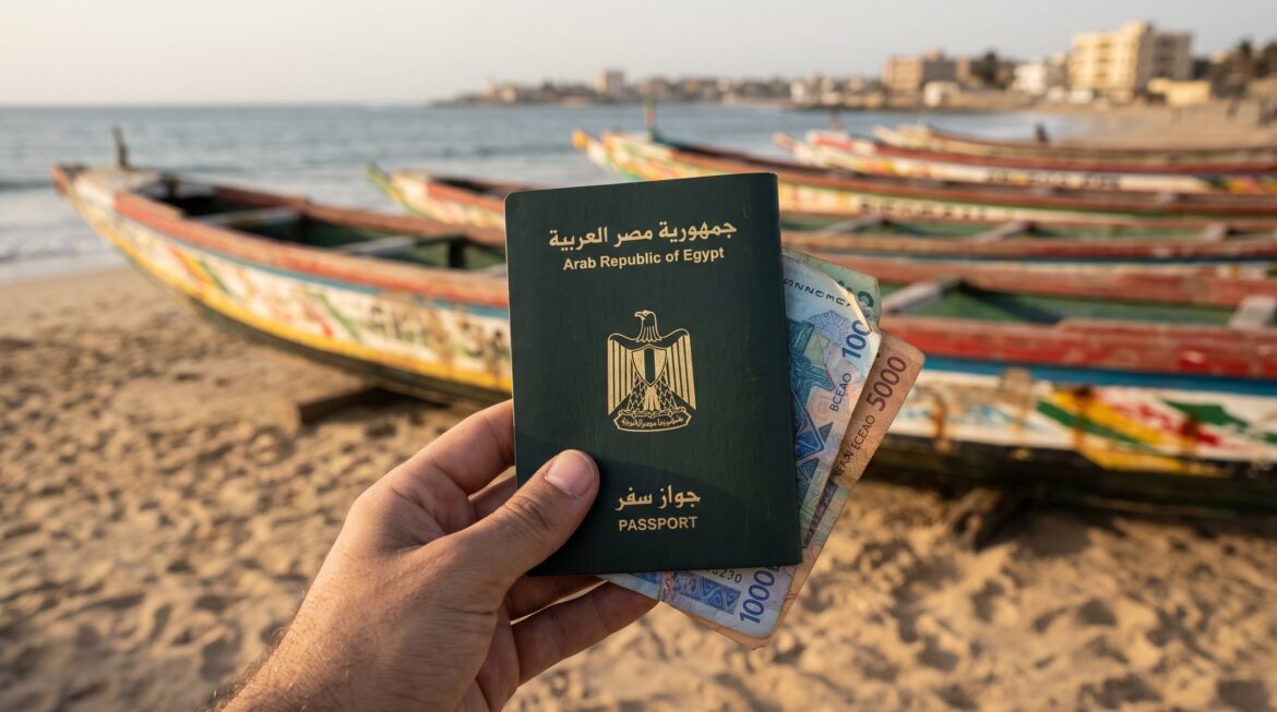 تكلفة السفر إلى السنغال: باسبور مصري وفلوس فرنك أفريقي في الإيد قدام مراكب الصيد الملونة على شاطئ سومبيديون في داكار